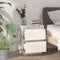 vidaXL - Nachtkastjes - 2 - st - 40x35x50 - cm - massief - grenenhout - wit
