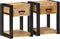 vidaXL - Nachtkastjes - 2 - st - 40x35x50 - cm - massief - ruw - hout - mango