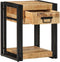 vidaXL - Nachtkastjes - 2 - st - 40x35x50 - cm - massief - ruw - hout - mango