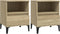 vidaXL - Nachtkastjes - 2 - st - 40x35x50 - cm - sonoma - eikenkleurig