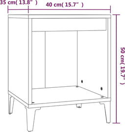 vidaXL - Nachtkastjes - 2 - st - 40x35x50 - cm - sonoma - eikenkleurig