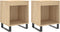 vidaXL - Nachtkastjes - 2 - st - 40x35x50 - cm - sonoma - eikenkleurig