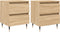 vidaXL - Nachtkastjes - 2 - st - 40x35x50 - cm - sonoma - eikenkleurig