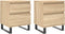 vidaXL - Nachtkastjes - 2 - st - 40x35x50 - cm - sonoma - eikenkleurig