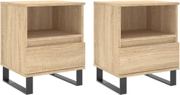 vidaXL - Nachtkastjes - 2 - st - 40x35x50 - cm - sonoma - eikenkleurig