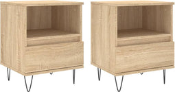 vidaXL - Nachtkastjes - 2 - st - 40x35x50 - cm - sonoma - eikenkleurig