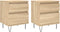 vidaXL - Nachtkastjes - 2 - st - 40x35x50 - cm - sonoma - eikenkleurig