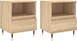 vidaXL - Nachtkastjes - 2 - st - 40x35x50 - cm - sonoma - eikenkleurig