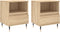 vidaXL - Nachtkastjes - 2 - st - 40x35x50 - cm - sonoma - eikenkleurig
