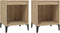 vidaXL - Nachtkastjes - 2 - st - 40x35x50 - cm - sonoma - eikenkleurig