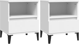 vidaXL - Nachtkastjes - 2 - st - 40x35x50 - cm - wit
