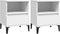vidaXL - Nachtkastjes - 2 - st - 40x35x50 - cm - wit