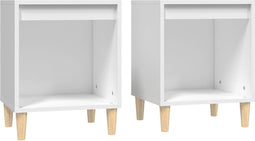vidaXL - Nachtkastjes - 2 - st - 40x35x50 - cm - wit