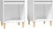 vidaXL - Nachtkastjes - 2 - st - 40x35x50 - cm - wit