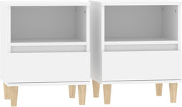 vidaXL - Nachtkastjes - 2 - st - 40x35x50 - cm - wit