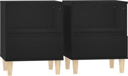 vidaXL - Nachtkastjes - 2 - st - 40x35x50 - cm - zwart
