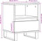 vidaXL - Nachtkastjes - 2 - st - 40x35x50cm - bewerkt - hout - artisanaal - eikenkleur