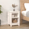vidaXL - Nachtkastjes - 2 - st - 40x35x55 - cm - massief - grenenhout - wit