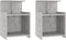 vidaXL - Nachtkastjes - 2 - st - 40x35x60 - cm - bewerkt - hout - betongrijs
