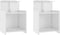 vidaXL - Nachtkastjes - 2 - st - 40x35x60 - cm - bewerkt - hout - hoogglans - wit