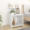 vidaXL - Nachtkastjes - 2 - st - 40x35x60 - cm - bewerkt - hout - hoogglans - wit