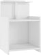 vidaXL - Nachtkastjes - 2 - st - 40x35x60 - cm - bewerkt - hout - hoogglans - wit