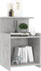 vidaXL - Nachtkastjes - 2 - st - 40x35x60 - cm - bewerkt - hout - betongrijs