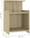 vidaXL - Nachtkastjes - 2 - st - 40x35x60 - cm - bewerkt - hout - sonoma - eikenkleurig