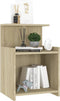 vidaXL - Nachtkastjes - 2 - st - 40x35x60 - cm - bewerkt - hout - sonoma - eikenkleurig