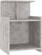 vidaXL - Nachtkastjes - 2 - st - 40x35x60 - cm - bewerkt - hout - betongrijs
