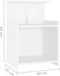 vidaXL - Nachtkastjes - 2 - st - 40x35x60 - cm - bewerkt - hout - wit