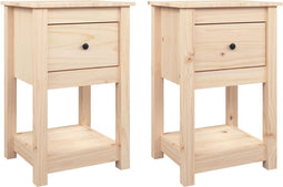 vidaXL - Nachtkastjes - 2 - st - 40x35x61,5 - cm - massief - grenenhout