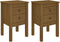 vidaXL - Nachtkastjes - 2 - st - 40x35x61,5 - cm - massief - grenenhout - honingbruin