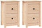 vidaXL - Nachtkastjes - 2 - st - 40x35x61,5 - cm - massief - grenenhout