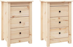 vidaXL - Nachtkastjes - 2 - st - 40x35x61,5 - cm - massief - grenenhout