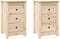 vidaXL - Nachtkastjes - 2 - st - 40x35x61,5 - cm - massief - grenenhout