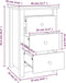 vidaXL - Nachtkastjes - 2 - st - 40x35x61,5 - cm - massief - grenenhout - wit