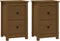 vidaXL - Nachtkastjes - 2 - st - 40x35x61,5 - cm - massief - grenenhout - honingbruin