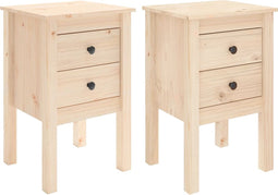 vidaXL - Nachtkastjes - 2 - st - 40x35x61,5 - cm - massief - grenenhout