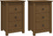 vidaXL - Nachtkastjes - 2 - st - 40x35x61,5 - cm - massief - grenenhout - honingbruin