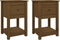 vidaXL - Nachtkastjes - 2 - st - 40x35x61,5 - cm - massief - grenenhout - honingbruin