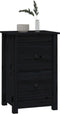 vidaXL - Nachtkastjes - 2 - st - 40x35x61,5 - cm - massief - grenenhout - zwart