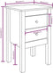 vidaXL - Nachtkastjes - 2 - st - 40x35x61,5 - cm - massief - grenenhout - wit