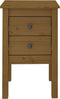 vidaXL - Nachtkastjes - 2 - st - 40x35x61,5 - cm - massief - grenenhout - honingbruin