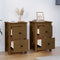 vidaXL - Nachtkastjes - 2 - st - 40x35x61,5 - cm - massief - grenenhout - honingbruin