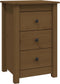 vidaXL - Nachtkastjes - 2 - st - 40x35x61,5 - cm - massief - grenenhout - honingbruin