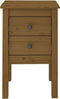 vidaXL - Nachtkastjes - 2 - st - 40x35x61,5 - cm - massief - grenenhout - honingbruin