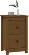 vidaXL - Nachtkastjes - 2 - st - 40x35x61,5 - cm - massief - grenenhout - honingbruin