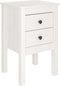 vidaXL - Nachtkastjes - 2 - st - 40x35x61,5 - cm - massief - grenenhout - wit