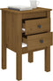 vidaXL - Nachtkastjes - 2 - st - 40x35x61,5 - cm - massief - grenenhout - honingbruin
